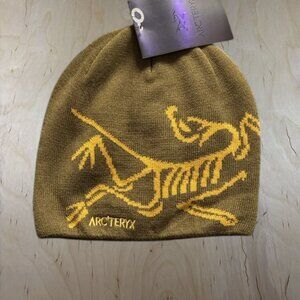Arc’teryx Bird Head Toque Beanie Olive Yellow Logo NWT